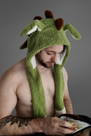 Fuzzy Dinosaur Hat with Movable Ears