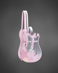 Creative Contrast Color Cute Scarf Two Shoulders Cross-body Guitar Backpack Sweet