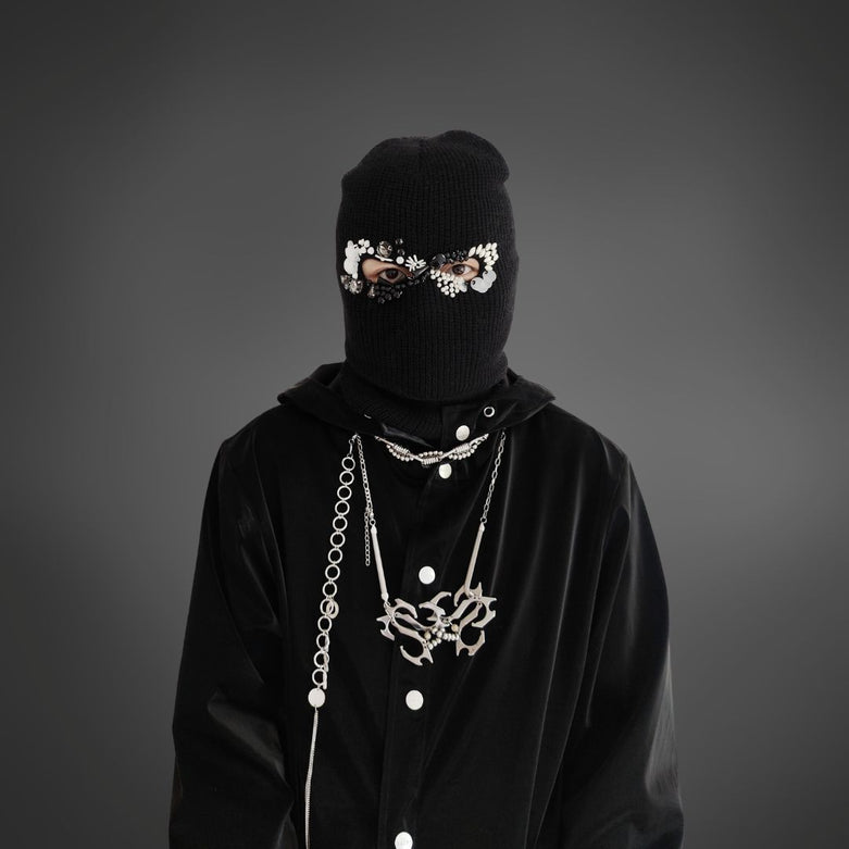 Heavy-beaded Luxury Robber Mask Set