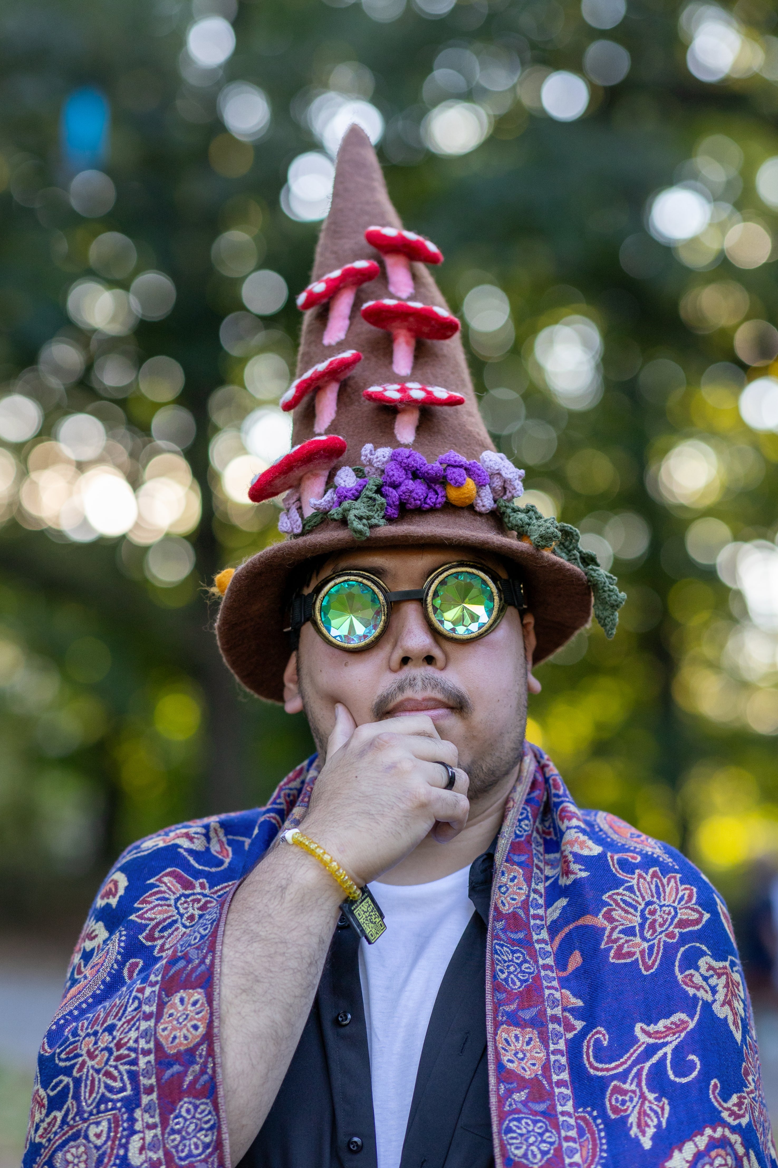 Enchanting Magic Mushroom Wizard Hand-felted Hat