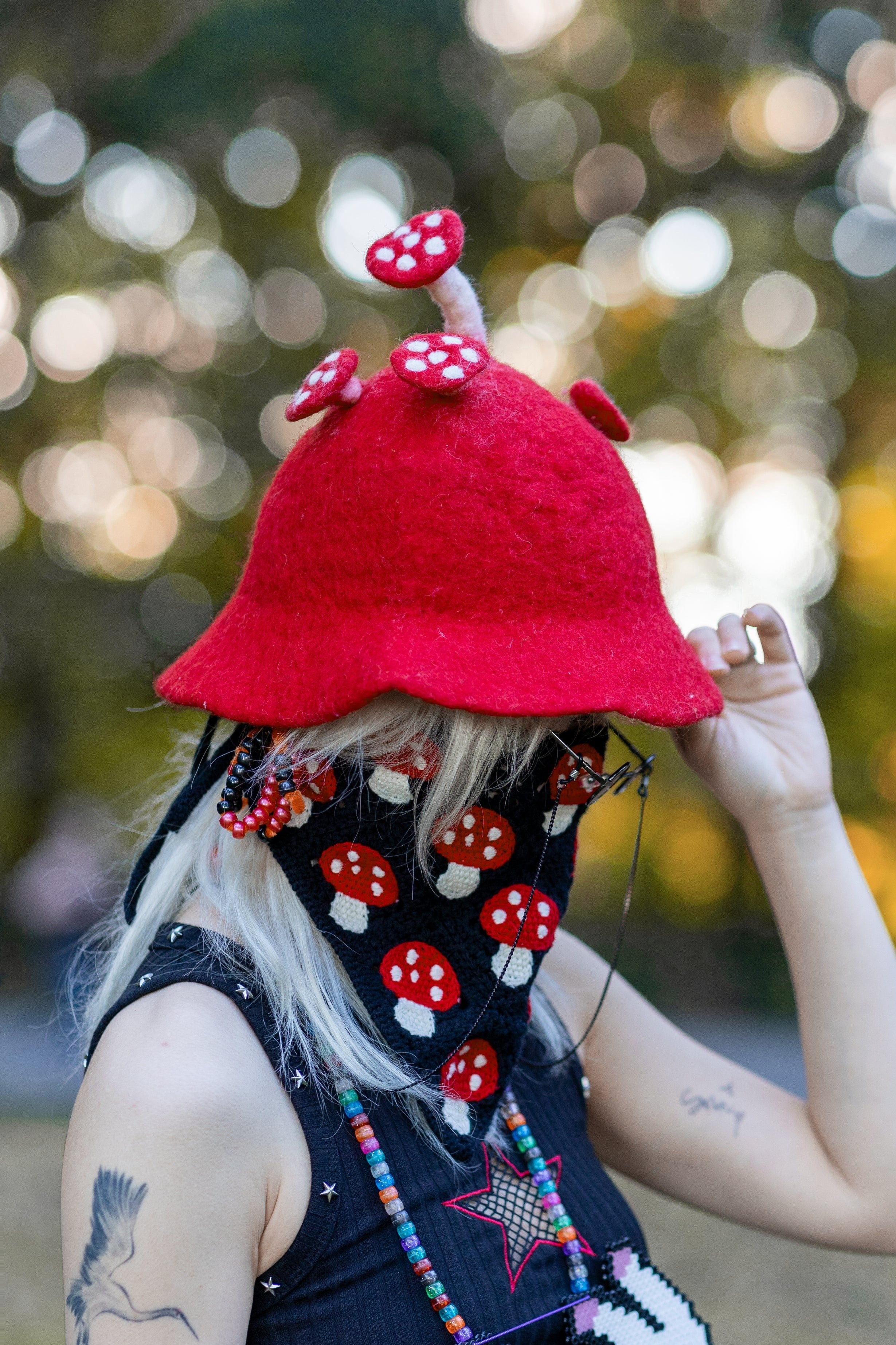 Whimsical Hand-Felted Magic Mushroom Hat