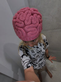 Funny Horror Big Brain Knitted Hat