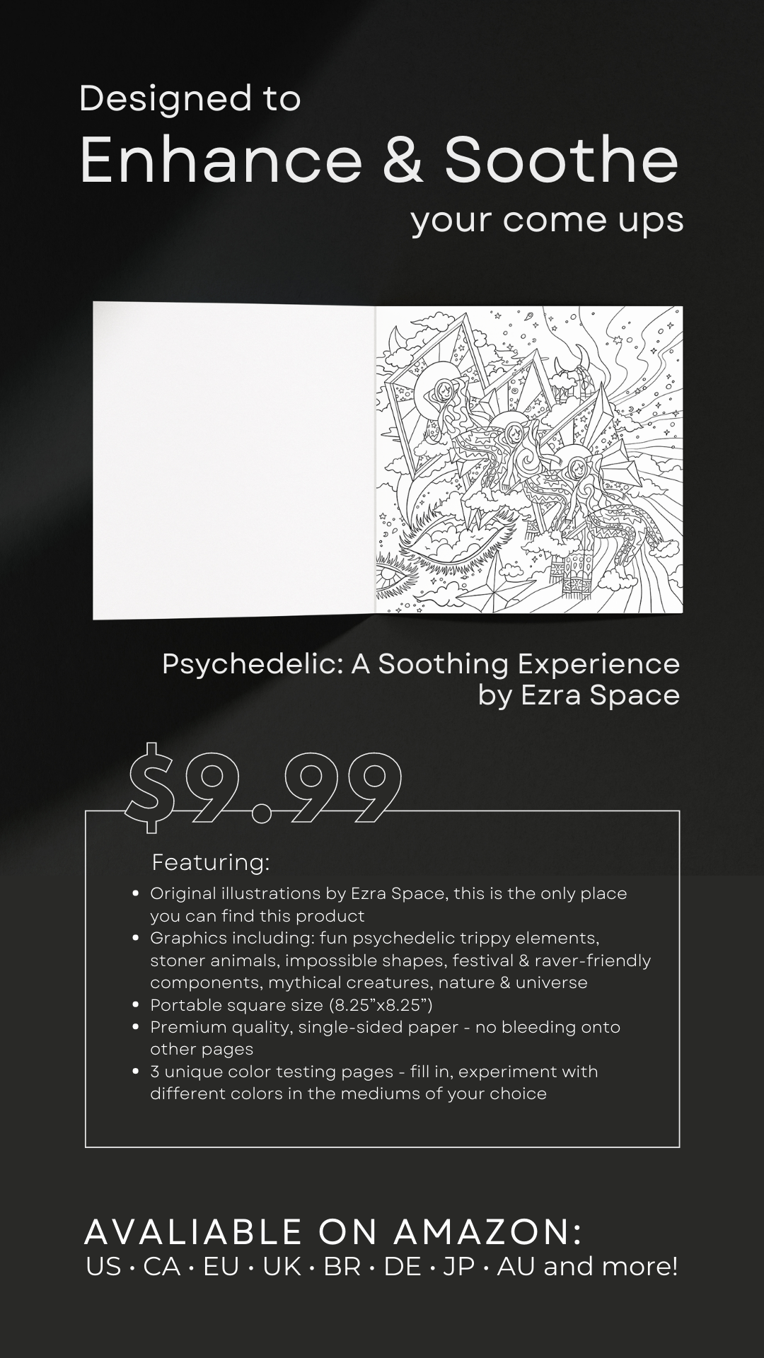 Psychedelic Trippy Relax Soothing Coloring Book