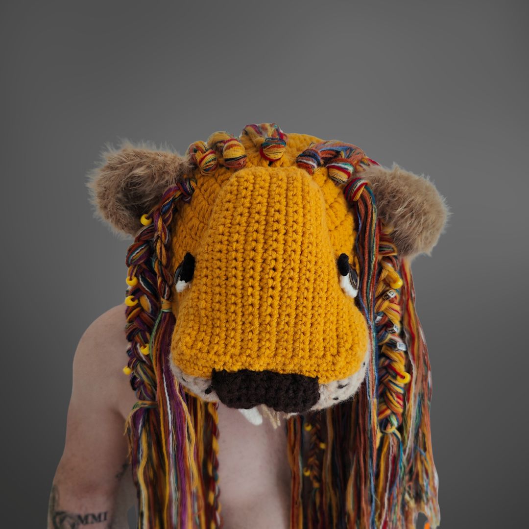 Majestic Lion King Crochet Headpiece