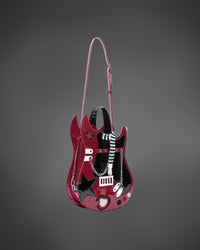 Creative Contrast Color Cute Scarf Two Shoulders Cross-body Guitar Backpack Sweet