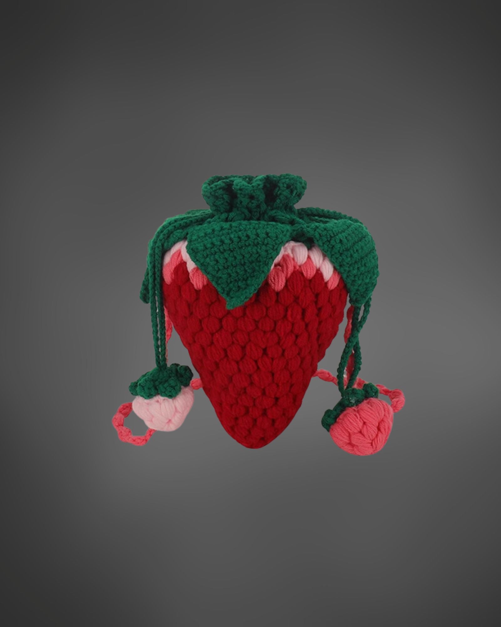 Strawberry Knit Crossbody Bag