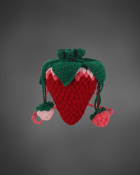 Strawberry Knit Crossbody Bag